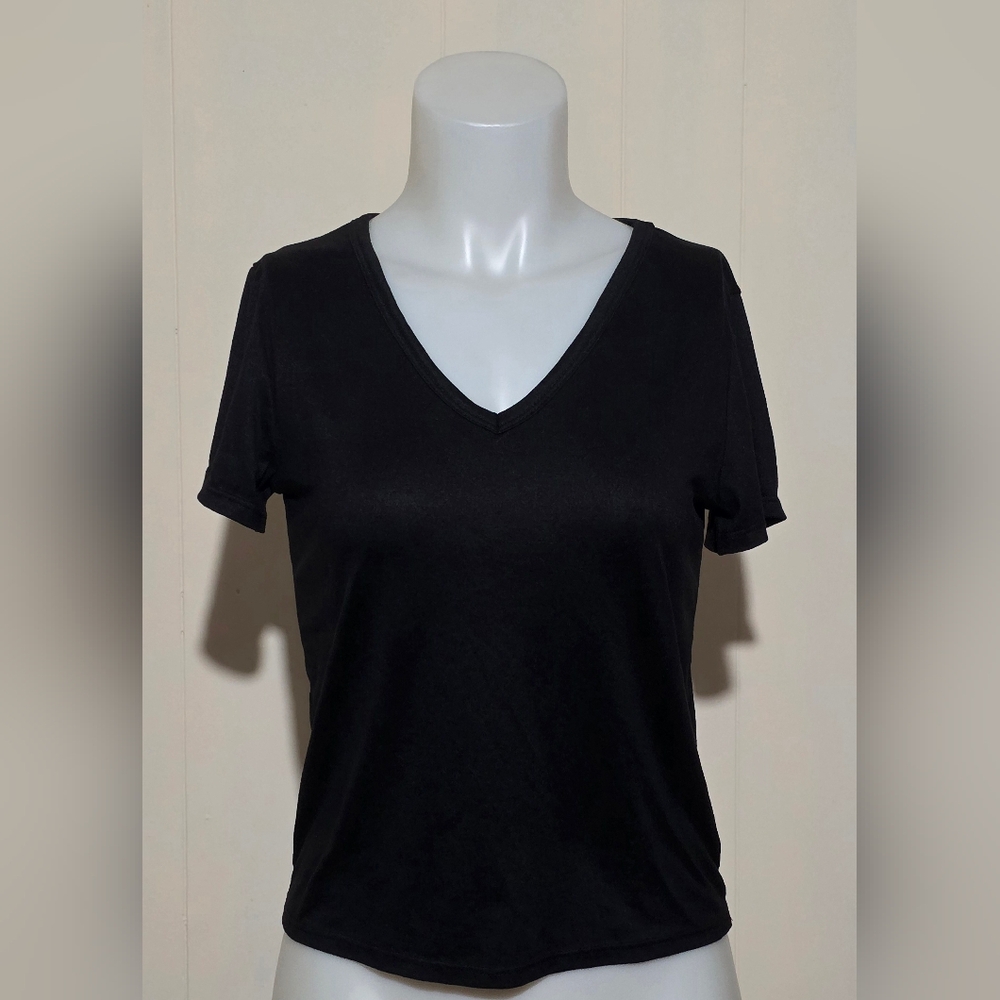 Classic Black V-Neck Women's Top